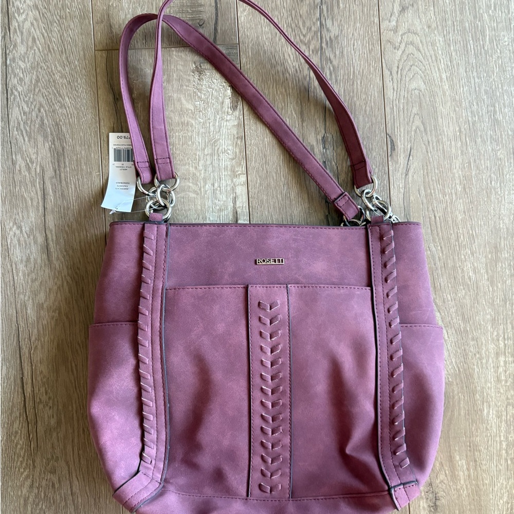 Rosetti Purple Shoulder Bag with Braided Detail NWT